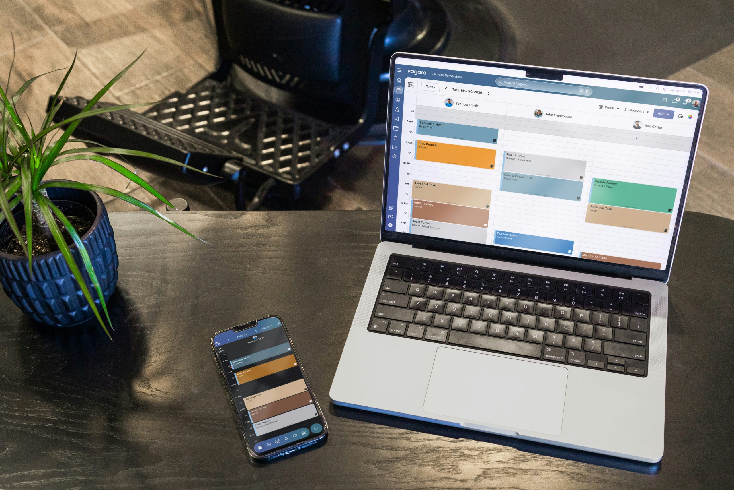 Laptop and workspace for professional website design
